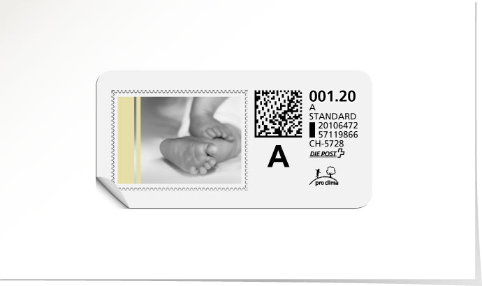 A-Post-Briefmarke 543/5 limettengrün