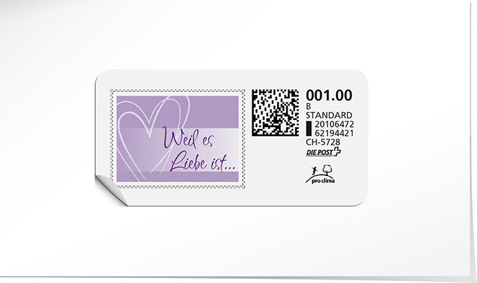 B-Post-Briefmarke 544B violett
