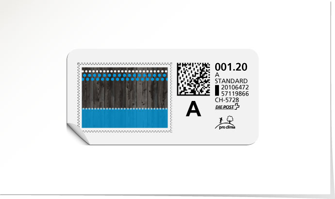 A-Post-Briefmarke 589/5 karibikblau