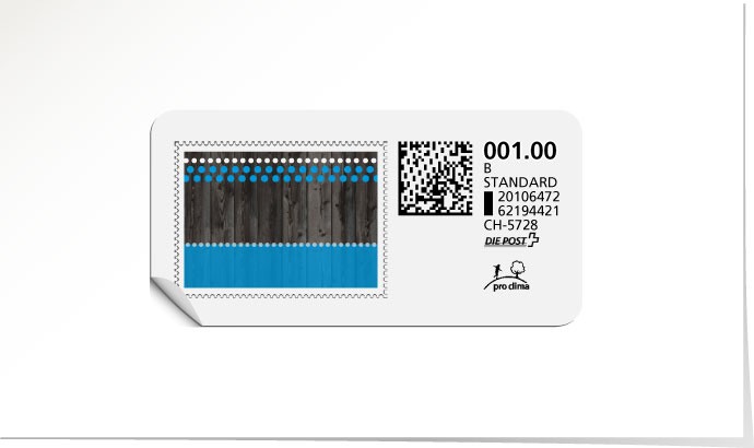 B-Post-Briefmarke 589/5 karibikblau