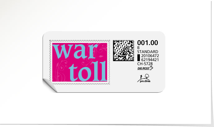 B-Post-Briefmarke 590/5 «War toll» – cosmo pink