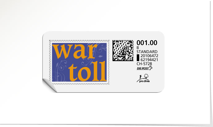 B-Post-Briefmarke 590/5 «War toll» – infra violet