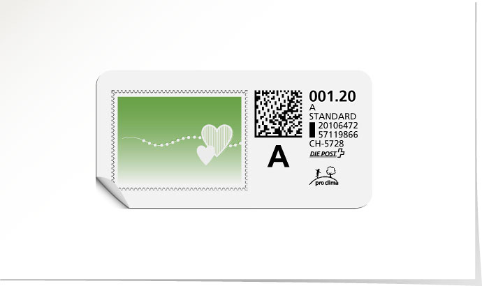 A-Post-Briefmarke 636 pistache