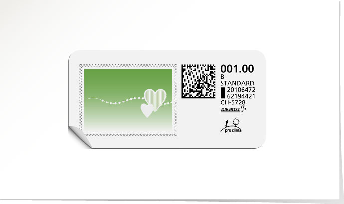 B-Post-Briefmarke 636 pistache