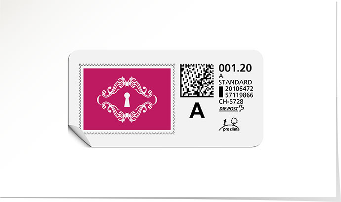 A-Post-Briefmarke 684 hot pink
