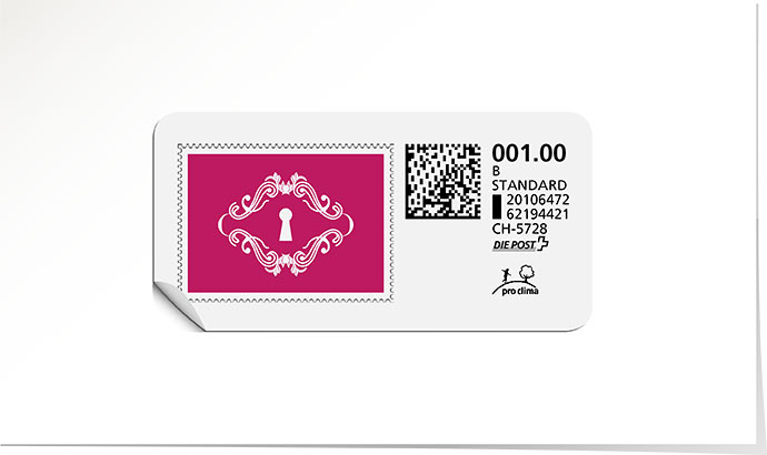 B-Post-Briefmarke 684 hot pink