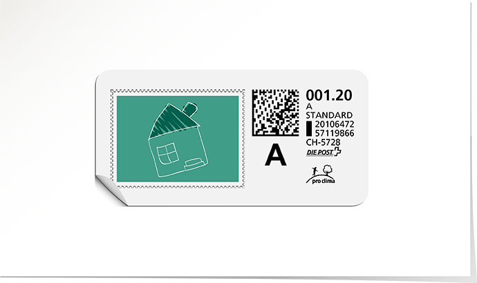 A-Post-Briefmarke 685 türkis