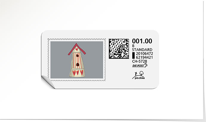 B-Post-Briefmarke 686 korallenrot