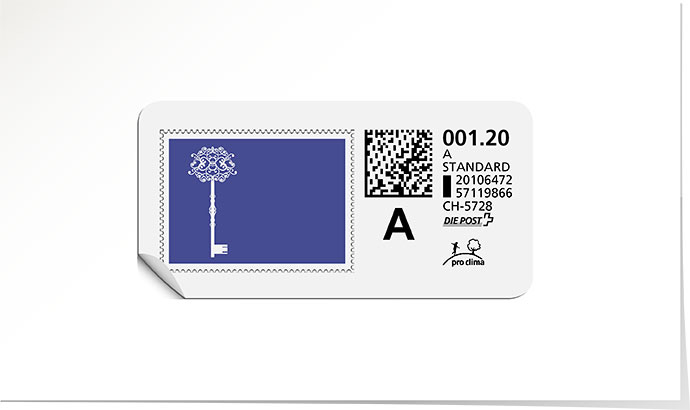 A-Post-Briefmarke 688 infra violet