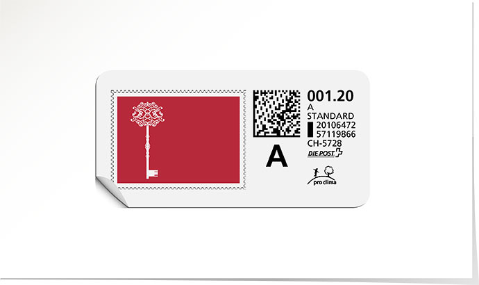 A-Post-Briefmarke 688 ultra red