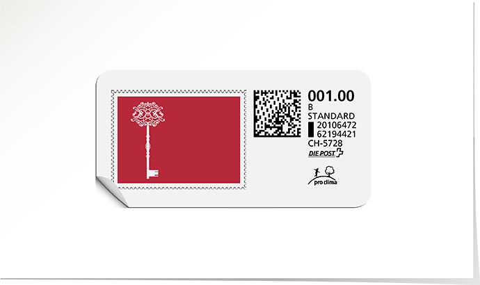 B-Post-Briefmarke 688 ultra red