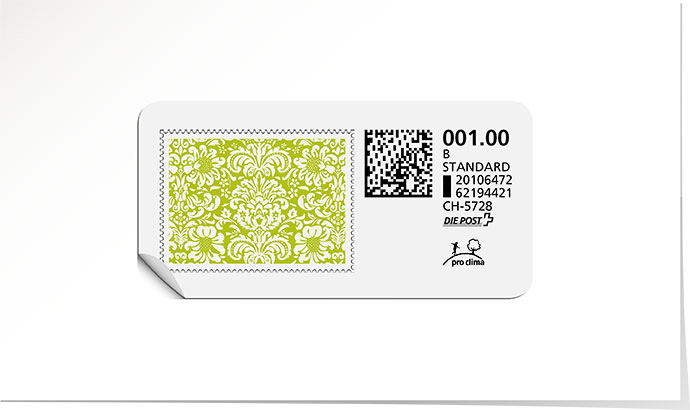 B-Post-Briefmarke 689/5 lime tonic