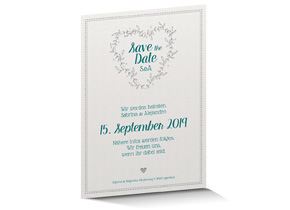 Save the Date Karte Letterpress 712 Save the Date Karte Letterpress