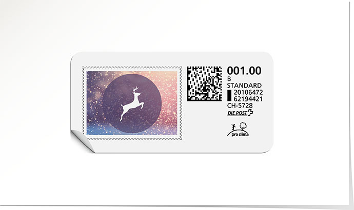 B-Post-Briefmarke 726 purple