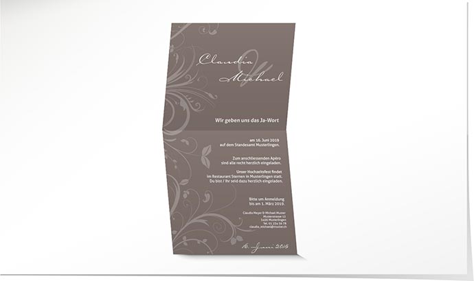 Hochzeitseinladung 750 Hochzeitskarte