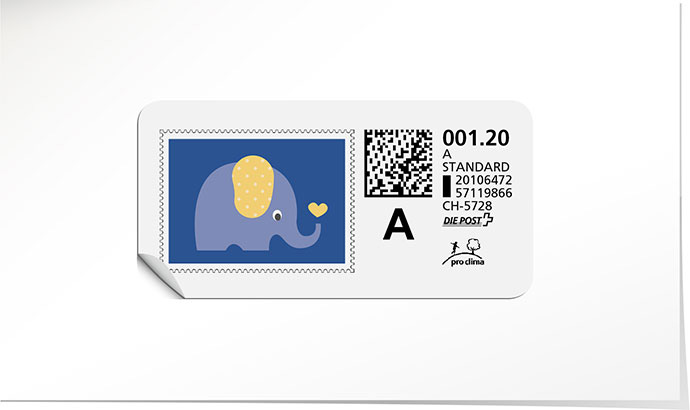 A-Post-Briefmarke 751 saphirblau
