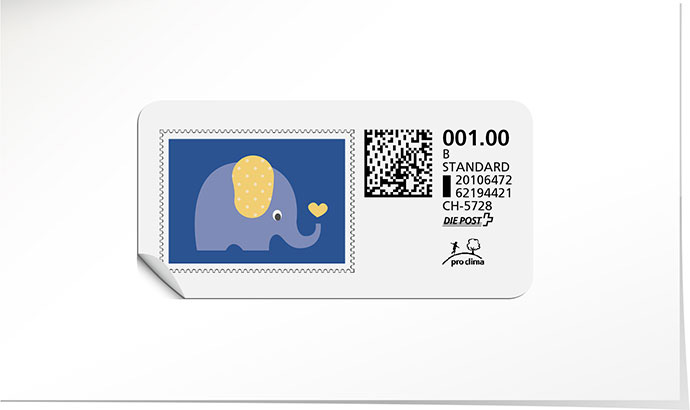 B-Post-Briefmarke 751 saphirblau