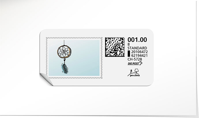 B-Post-Briefmarke 753 saphirblau