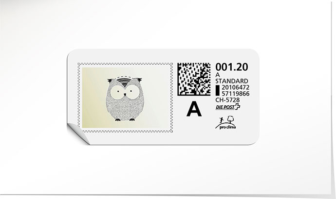 A-Post-Briefmarke 755 lime