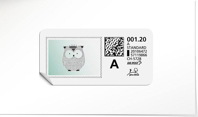 A-Post-Briefmarke 755 türkis