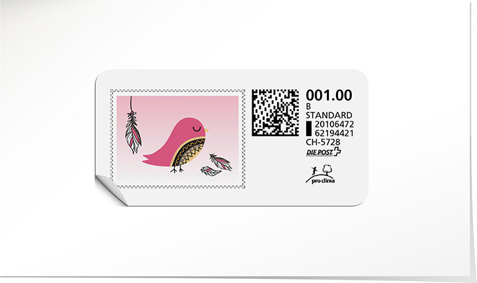 B-Post-Briefmarke 756 géranium