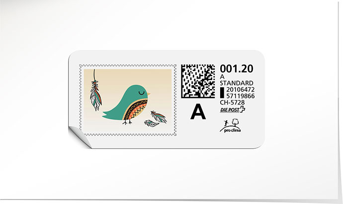 A-Post-Briefmarke 756 türkis