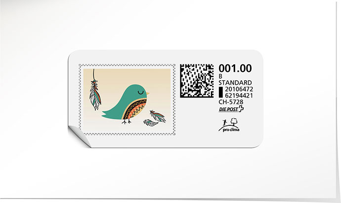 B-Post-Briefmarke 756 türkis