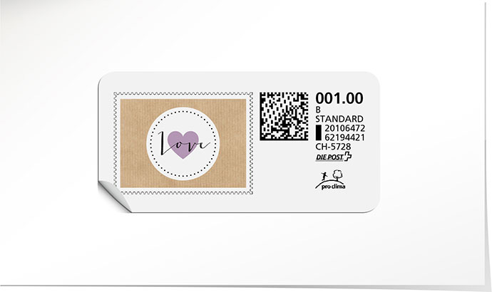 B-Post-Briefmarke 761 violet