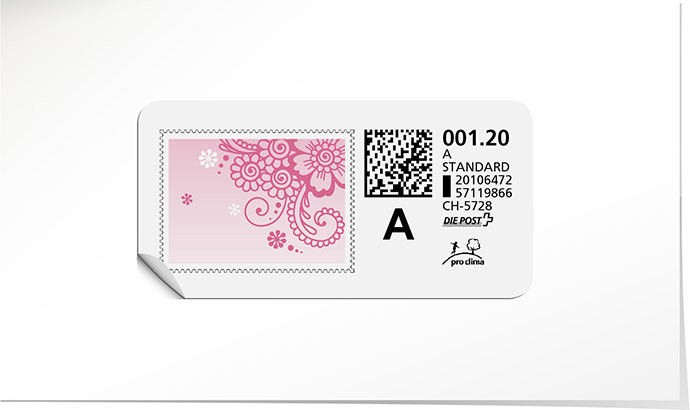 A-Post-Briefmarke 857 cosmo pink