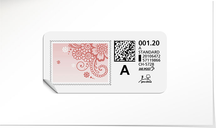 A-Post-Briefmarke 857 pivoine