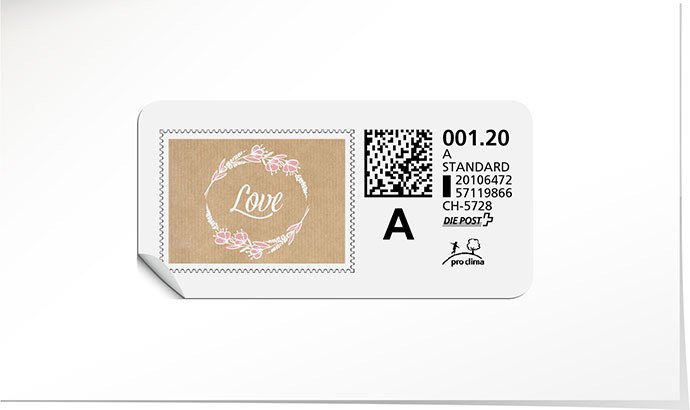 A-Post-Briefmarke 862 rosa