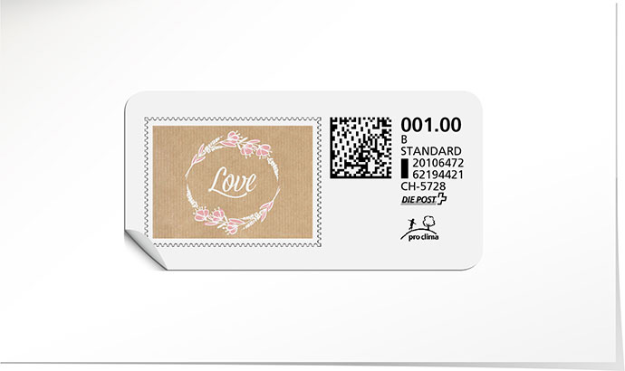 B-Post-Briefmarke 862 rosa
