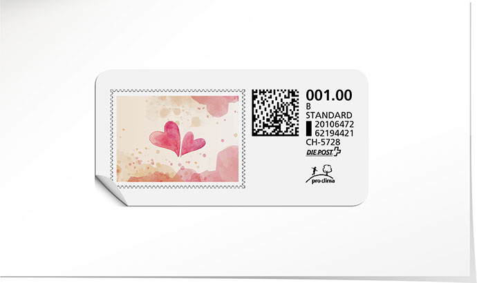 B-Post-Briefmarke 869 rot