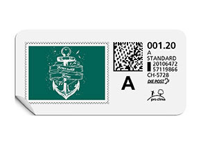A-Post-Briefmarke 872 dunkelgrün