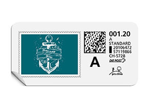 A-Post-Briefmarke 872 riviera blue