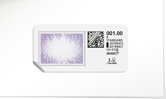 B-Post-Briefmarke 873 lavendel
