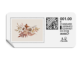 B-Post-Briefmarke 969 braun