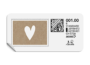 B-Post-Briefmarke 987 weiss