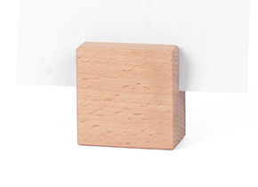 Kartenhalter Holz quadratisch Tischdekoration
