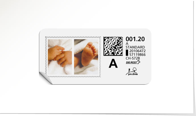 A-Post-Briefmarke 1240/5 weiss