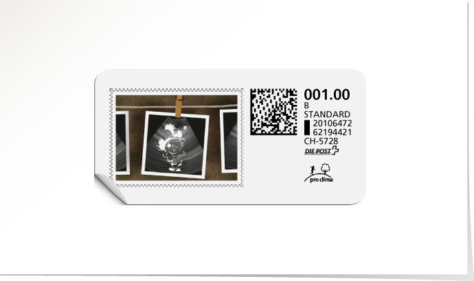 B-Post-Briefmarke 1307/5 kaffeebraun