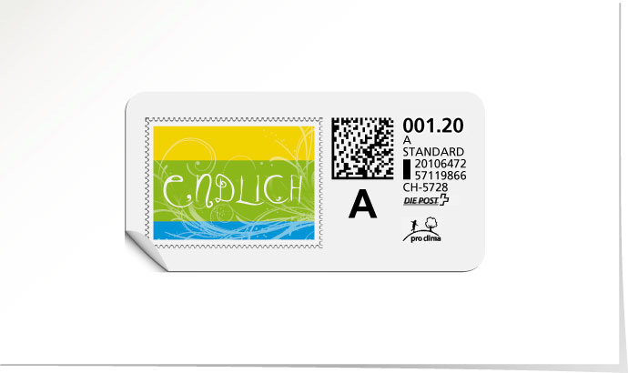 A-Post-Briefmarke 1328/5 golden