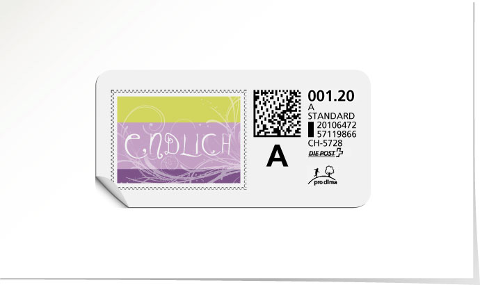 A-Post-Briefmarke 1328/5 violet