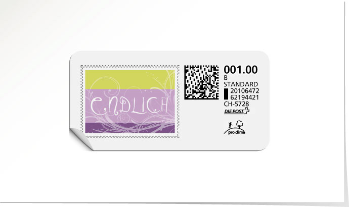 B-Post-Briefmarke 1328/5 violet