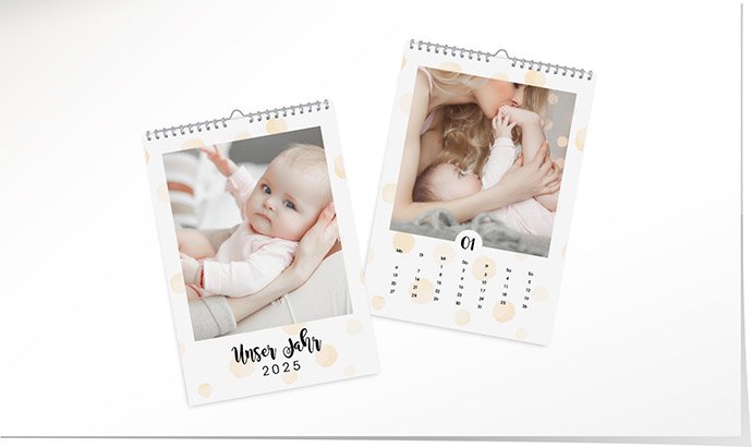 Kalender 205 «Aquarell Punkte» Kalender A3 hoch