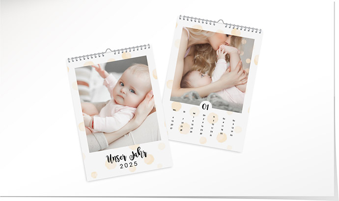 Kalender 205 «Aquarell Punkte» Kalender A4 hoch