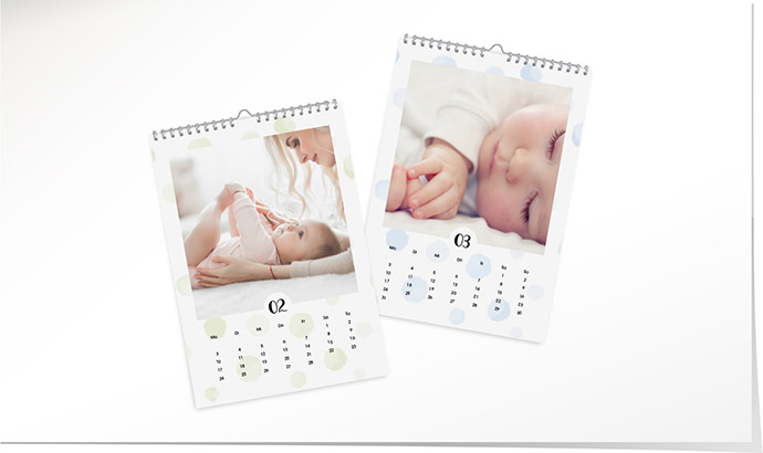 Kalender 205 «Aquarell Punkte» Kalender A4 hoch