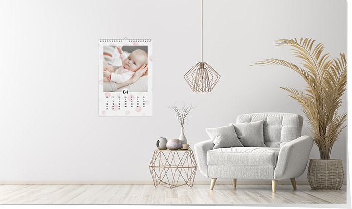 Kalender 205 «Aquarell Punkte» Kalender A4 hoch