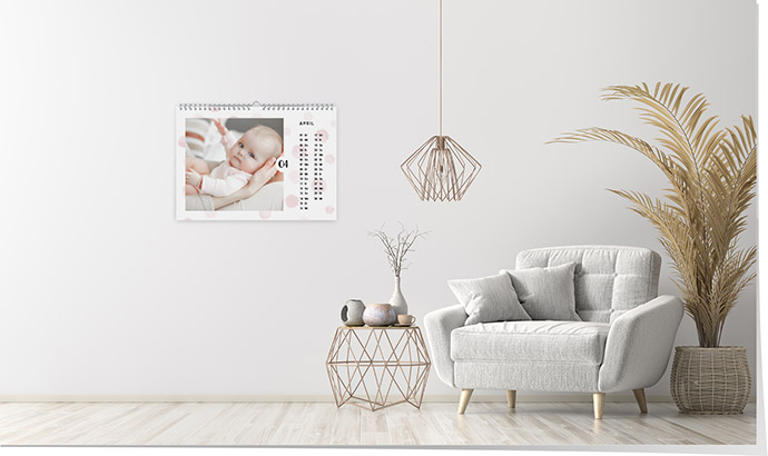 Kalender 205 «Aquarell Punkte» Kalender A4 quer