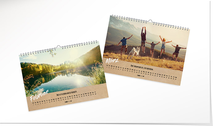 Kalender 206 «Kraftpapier» Kalender A3 quer